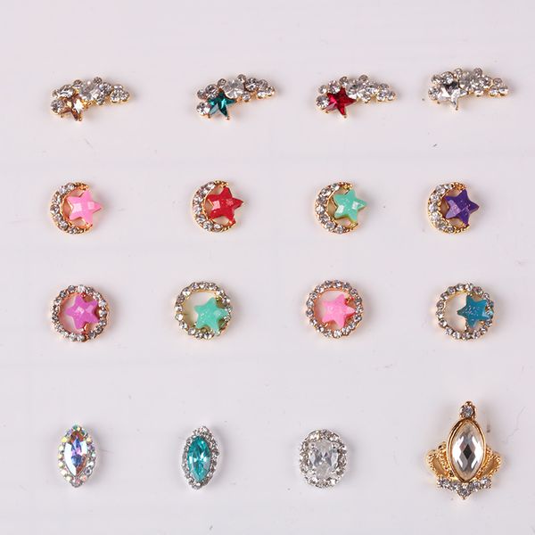 3d gold metal nail art decorations rhinestone 2018 fashion star crown nail designs with crystals 10pcs/lot er006, Silver;gold
3d gold metal nail art decorations rhinestone 2018 fashion star crown nail designs with crystals 10pcs/lot er006, Silver;gold