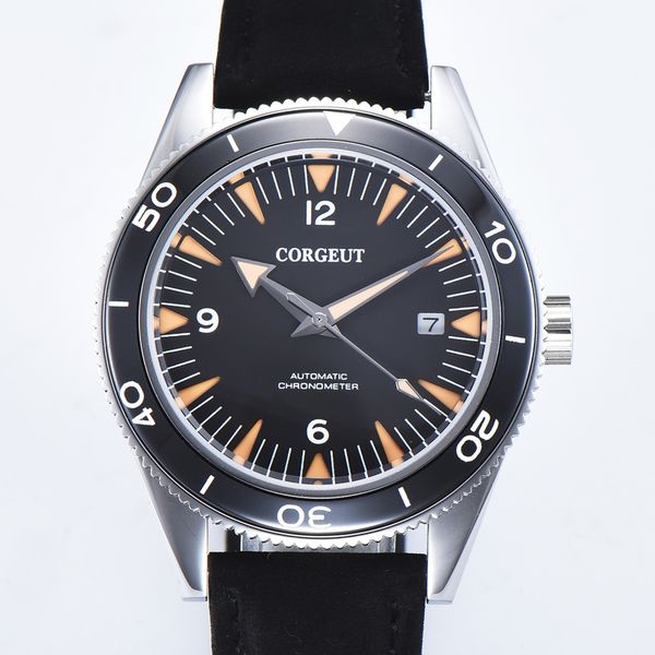 41mm corgeut blue&black dial ceramic sapphire glass miyota 821a automatic men's watches, Slivery;brown
41mm corgeut blue&black dial ceramic sapphire glass miyota 821a automatic men's watches, Slivery;brown
