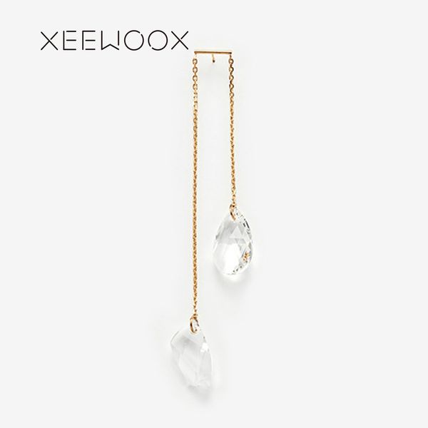 double crystal long tassels drop earring woman statement drop earring xeewoox 14k gold asymmetric party anniversary gift, Golden;silver
double crystal long tassels drop earring woman statement drop earring xeewoox 14k gold asymmetric party anniversary gift, Golden;silver