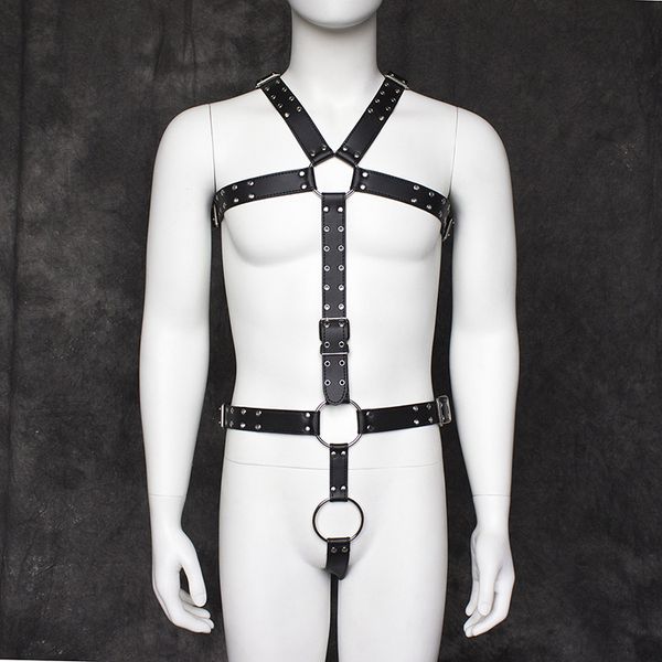 sorrynam brand men punk faux leather adjustable body chest harness body bondage chest leather suspenders braces pants, Black;white
sorrynam brand men punk faux leather adjustable body chest harness body bondage chest leather suspenders braces pants, Black;white