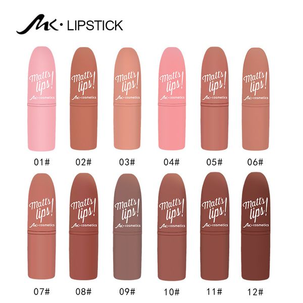 mk brand 12 colors nude matte lipsticks batom mate lips color cosmetics waterproof long lasting lipgloss lip tint makeup
mk brand 12 colors nude matte lipsticks batom mate lips color cosmetics waterproof long lasting lipgloss lip tint makeup