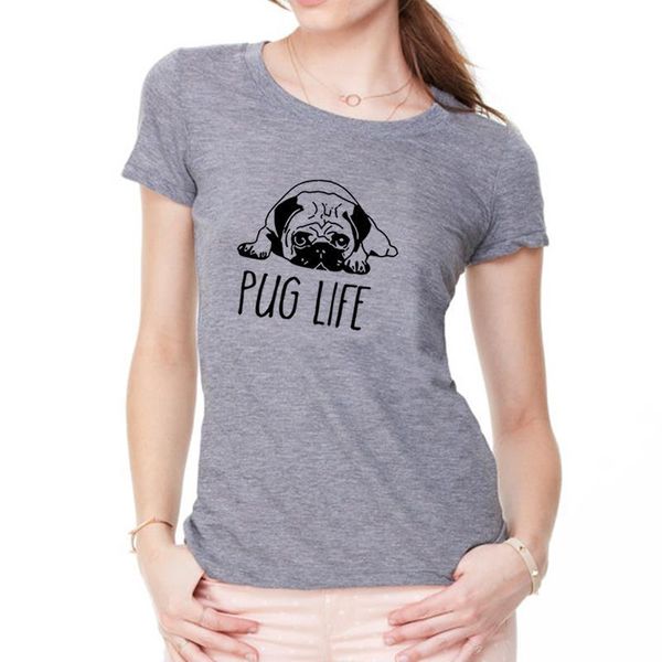 2018 dog 100% cotton women t shirt casual loose design o-neck women cute cartoon pug print tshirt plus size, White
2018 dog 100% cotton women t shirt casual loose design o-neck women cute cartoon pug print tshirt plus size, White