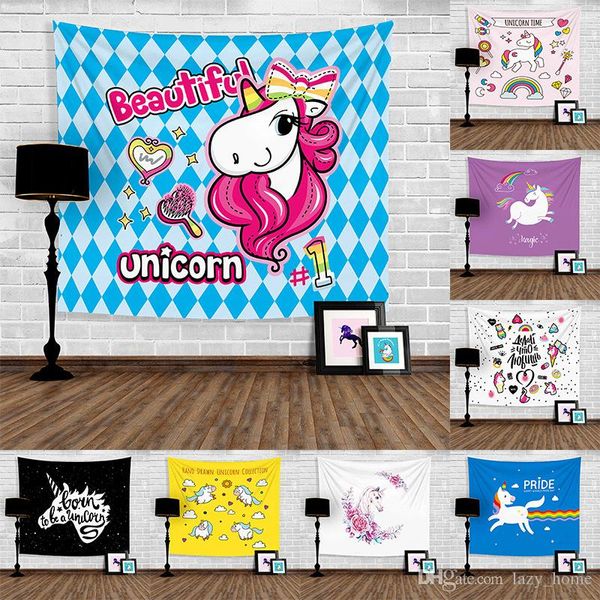 

unicorn tapestry wall hanging tapestry cartoon tapestries wall cloth beach towel bath towels for women yoga picnic mat home decoration gift