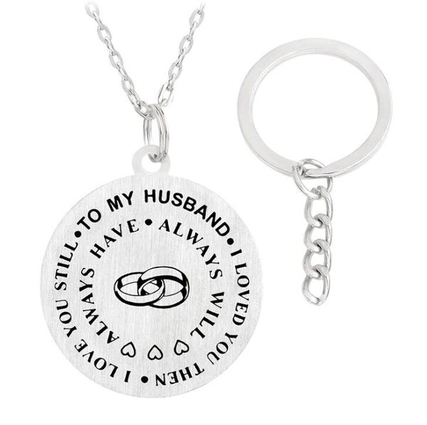 12pcs stainless steel letter necklace handmade keychain charm jewelry gift fashion casual personality infinity to my husband always love you, Silver
12pcs stainless steel letter necklace handmade keychain charm jewelry gift fashion casual personality infinity to my husband always love you, Silver