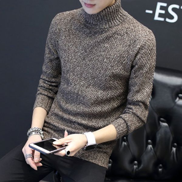 autumn new high collar long-sleeved sweater pullover men's slim sweater trend men's clothing, White;black
autumn new high collar long-sleeved sweater pullover men's slim sweater trend men's clothing, White;black