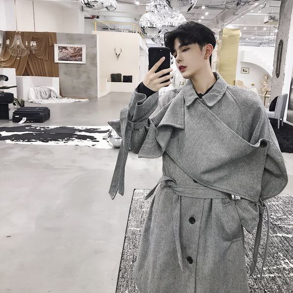 men retro fashion business casual loose long trench coat outerwear men overcoat long windbreaker jacket spring autumn clothes, Tan;black
men retro fashion business casual loose long trench coat outerwear men overcoat long windbreaker jacket spring autumn clothes, Tan;black