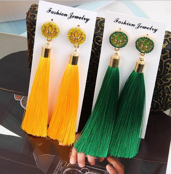 2018 new fashion women's long tassel earrings multi color bohemian handmade drop earrings wholesale jewelry, Silver
2018 new fashion women's long tassel earrings multi color bohemian handmade drop earrings wholesale jewelry, Silver