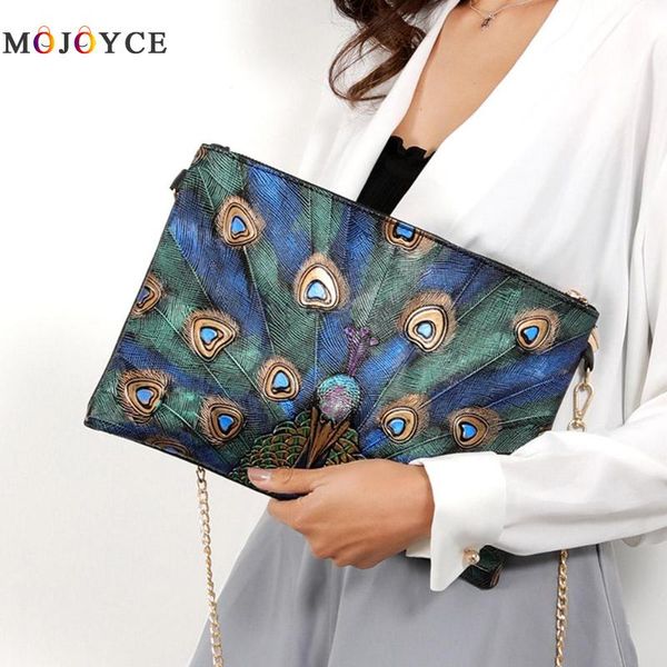 vintage women peacock printed party clutch handbag retro pu leather crossbody bags ladies zipper chain shoulder bag
vintage women peacock printed party clutch handbag retro pu leather crossbody bags ladies zipper chain shoulder bag