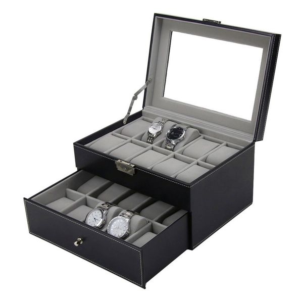 outad 20 grids watch box pu leather watch display storage holder organizer case jewelry display box, Black;blue
outad 20 grids watch box pu leather watch display storage holder organizer case jewelry display box, Black;blue
