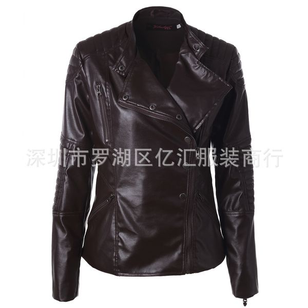 autumn winter clothing zipper locomotive pu loose coat woman leather jacket women, Black
autumn winter clothing zipper locomotive pu loose coat woman leather jacket women, Black