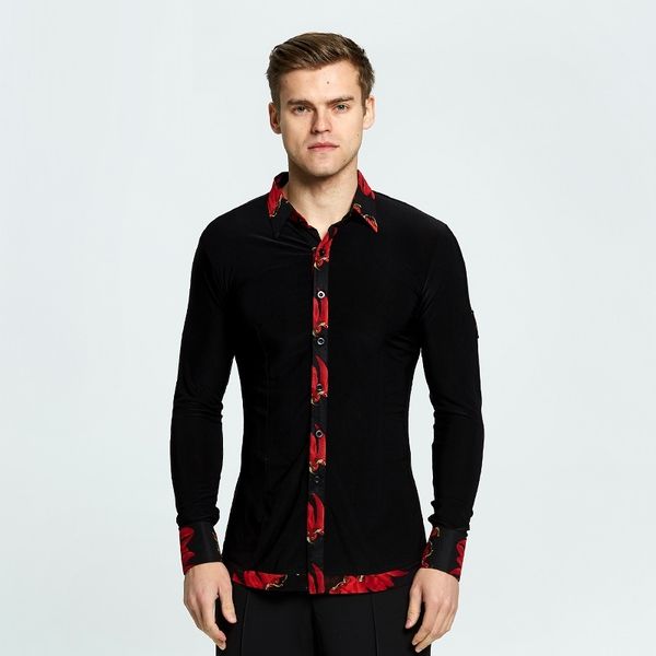 new long sleeves men latin dance shirt ballroom shirt dance male wear modern clothes flamenco, Black;red
new long sleeves men latin dance shirt ballroom shirt dance male wear modern clothes flamenco, Black;red