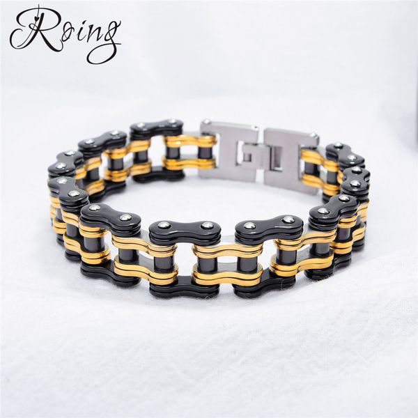 roing motocycle men stainless steel bracelets bangles casual link chain 5 color biker bicycle jewelry bracelet for male ro934, Black
roing motocycle men stainless steel bracelets bangles casual link chain 5 color biker bicycle jewelry bracelet for male ro934, Black