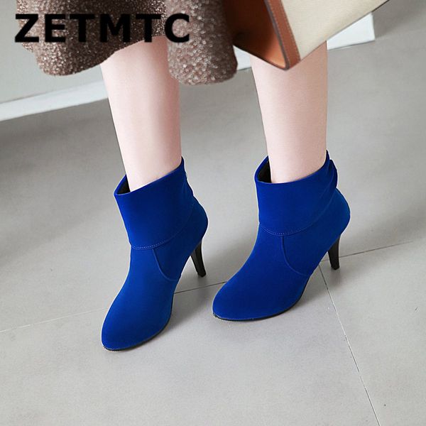 zetmtc new plus size 33-43 women boots autumn winter high knee boots sapatos femininos high heels flock zipper black woman ankle
zetmtc new plus size 33-43 women boots autumn winter high knee boots sapatos femininos high heels flock zipper black woman ankle