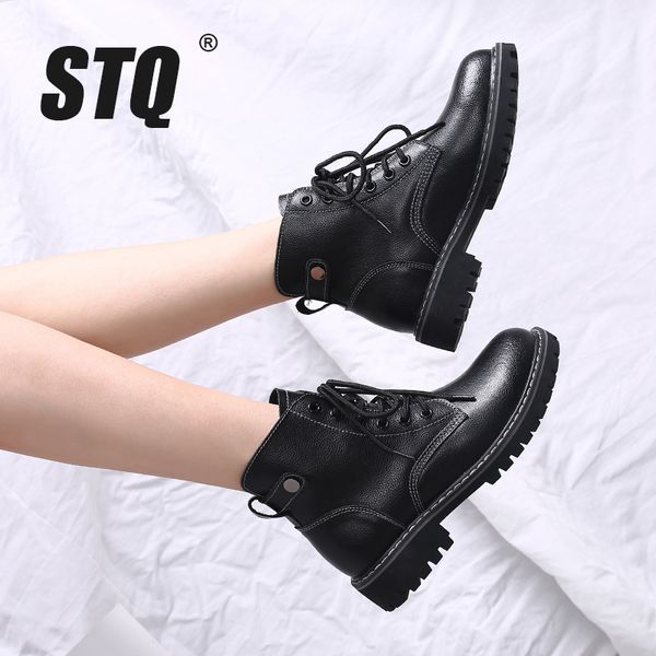 stq 2018 winter women ankle boots women faux suede plush warm female boots high motorcycle genuine leather a8328, Black
stq 2018 winter women ankle boots women faux suede plush warm female boots high motorcycle genuine leather a8328, Black