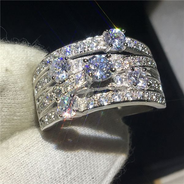 vintage jewelry 5a zircon cz ring 925 sterling silver engagement wedding band rings for women men bijoux, Slivery;golden
vintage jewelry 5a zircon cz ring 925 sterling silver engagement wedding band rings for women men bijoux, Slivery;golden
