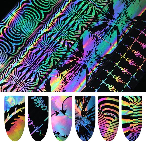 1 roll holographic nail foil laser geometric triangle heart firework wave manicure nail art transfer sticker 4*100cm, Black
1 roll holographic nail foil laser geometric triangle heart firework wave manicure nail art transfer sticker 4*100cm, Black