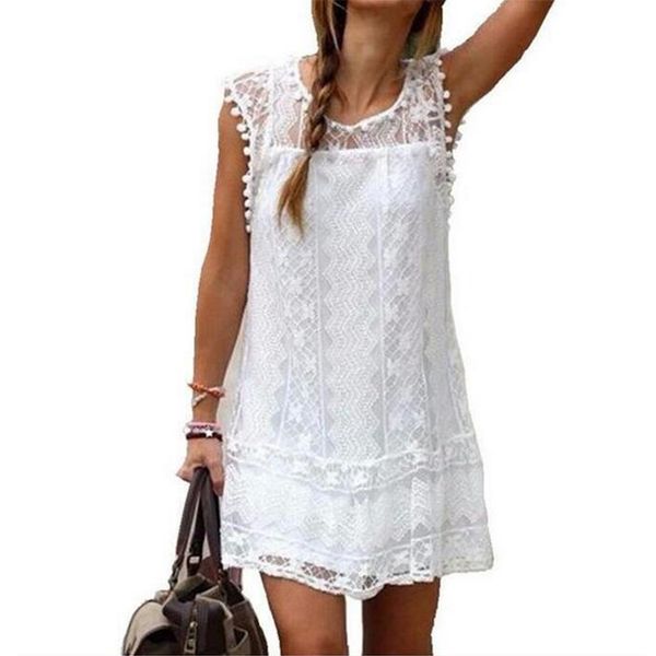 2018 summer dress casual women beach short dress tassel solid black white red mini lace party dresses plus size, White;black
2018 summer dress casual women beach short dress tassel solid black white red mini lace party dresses plus size, White;black