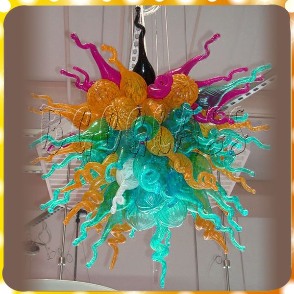 wholesale sell modern home restaurant foyer light led contemporary chihuly style blown murano glass cool chandelier