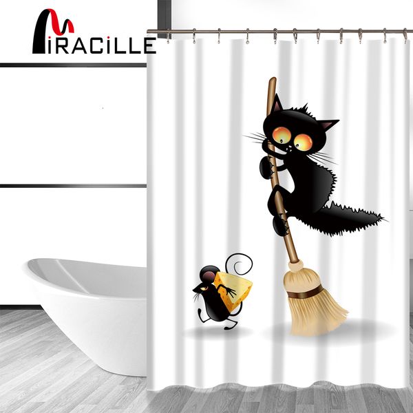 miracille black cat cartoon 3d children's shower curtain waterproof polyester fabric home decorative bathing curtains 12 hooks
miracille black cat cartoon 3d children's shower curtain waterproof polyester fabric home decorative bathing curtains 12 hooks