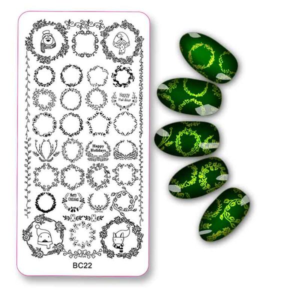 nail template flower wreath design stamping plates manicure nail art image plate diy decorations stencils, White
nail template flower wreath design stamping plates manicure nail art image plate diy decorations stencils, White