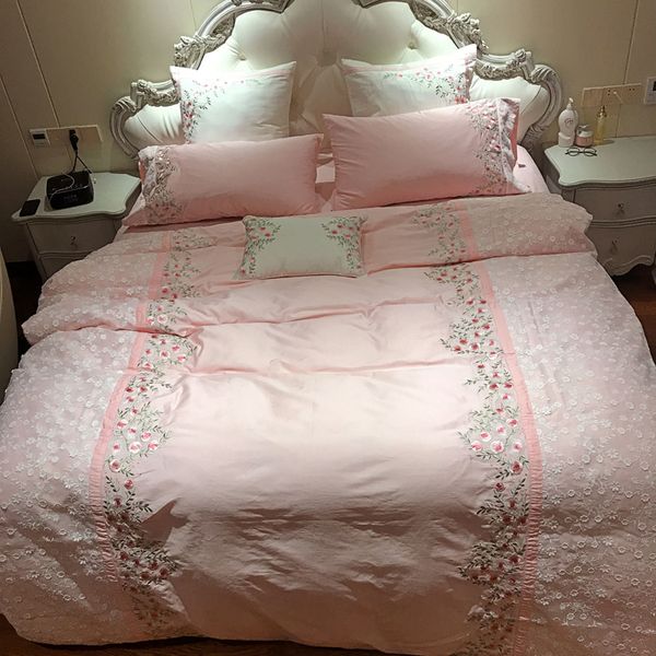 luxury princess 100s egyptian cotton pink embroidery bedding sets king lace duvet cover bed sheet set pillowcases 4/6pcs
luxury princess 100s egyptian cotton pink embroidery bedding sets king lace duvet cover bed sheet set pillowcases 4/6pcs