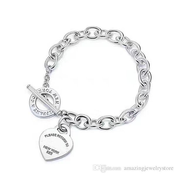 2018 New arrival S925 Sterling Silver and brand name heart pendant bracelet with OL clasp for women wedding gift jewelry PS6298
2018 New arrival S925 Sterling Silver and brand name heart pendant bracelet with OL clasp for women wedding gift jewelry PS6298