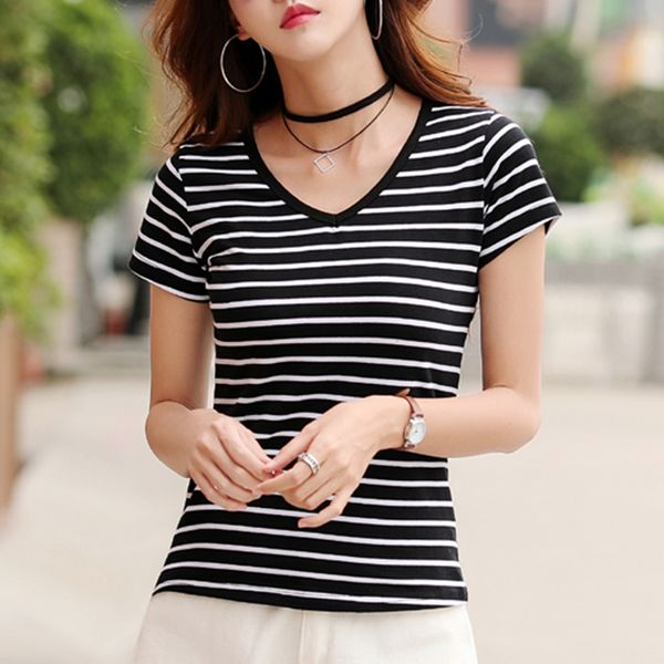 camiseta femenina striped women tshirt 2018 new summer short sleeve casual female slim v-neck tee shirt femme solid t16, White
camiseta femenina striped women tshirt 2018 new summer short sleeve casual female slim v-neck tee shirt femme solid t16, White