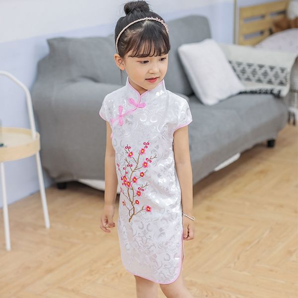 princess girls wedding dress tight floral chinese traditional costumes cheongsams tang suit fanfu for kids girls new year, Red
princess girls wedding dress tight floral chinese traditional costumes cheongsams tang suit fanfu for kids girls new year, Red