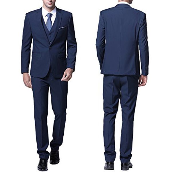 navy wedding party men suits 2018 trim fit notched lapel wedding groomsmen tuxedos custom made (jacket + pants + vest ), Black;gray
navy wedding party men suits 2018 trim fit notched lapel wedding groomsmen tuxedos custom made (jacket + pants + vest ), Black;gray
