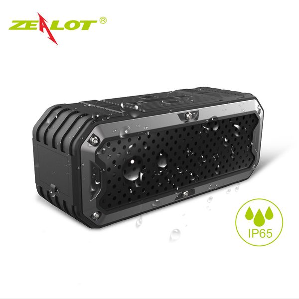 

new zealot s6 waterproof portable wireless bluetooth speakers power bank built-in 5200mah battery dual drivers subwoofer aux