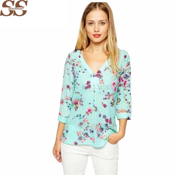 chiffon blouses 3/4 sleeve v-neck blouse elegant floral printed blouse casual loose shirt feminino blusa bm6619, White
chiffon blouses 3/4 sleeve v-neck blouse elegant floral printed blouse casual loose shirt feminino blusa bm6619, White