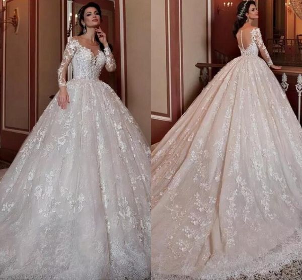 2019 boutique gorgeous country wedding dresses with long sleeve lace appliques beading tulle long sweep train wedding bridal gowns, White
2019 boutique gorgeous country wedding dresses with long sleeve lace appliques beading tulle long sweep train wedding bridal gowns, White