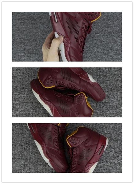 

NIKE AIR JORDAN RETRO Новые 5 5s обувь премиум Бордо Мужчины Баскетбол обувь Wine red 5s Mens Спорти