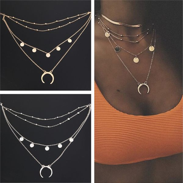 chic moon neck chain ladies choker pendant necklaces trendy elegant gold silver necklace girls jewelry long chain, Golden;silver
chic moon neck chain ladies choker pendant necklaces trendy elegant gold silver necklace girls jewelry long chain, Golden;silver