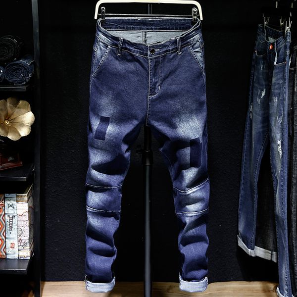 tights slim men's jeans 2018 autumn and winter pants denim pants business casual tight brand pants28-38, Blue
tights slim men's jeans 2018 autumn and winter pants denim pants business casual tight brand pants28-38, Blue