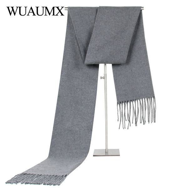 wuaumx casual solid scarf men winter scarves male imitation cashmere warm scarf with tassels shawls neckerchief echarpe 9colors, Blue;gray
wuaumx casual solid scarf men winter scarves male imitation cashmere warm scarf with tassels shawls neckerchief echarpe 9colors, Blue;gray