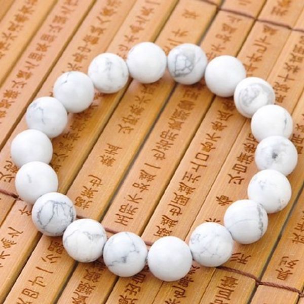 2015 new natural white howlite stone beaded bracelet men and women girls charm bracelets lucky jewelry, Black
2015 new natural white howlite stone beaded bracelet men and women girls charm bracelets lucky jewelry, Black