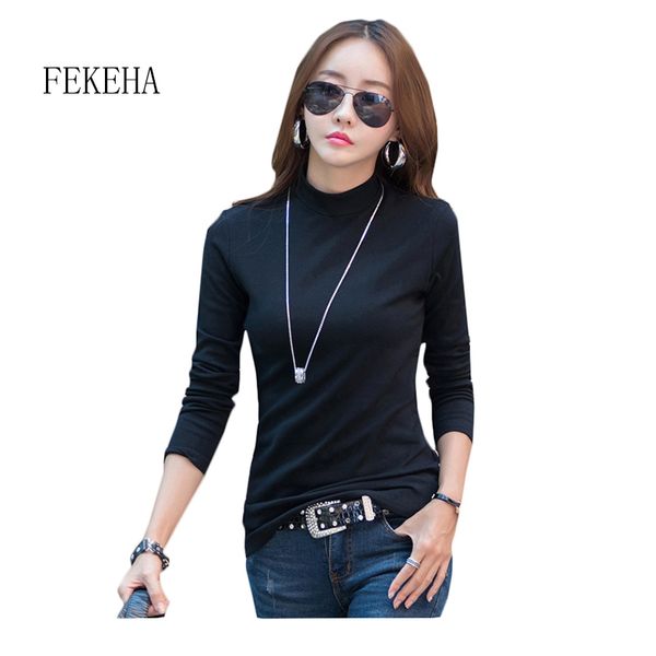 fekeha 2018 хлопковая майка осень с длинным рукавом водолазка harajuku basic t shirts женская женская верхняя одежда slim plus размер, White
fekeha 2018 хлопковая майка осень с длинным рукавом водолазка harajuku basic t shirts женская женская верхняя одежда slim plus размер, White