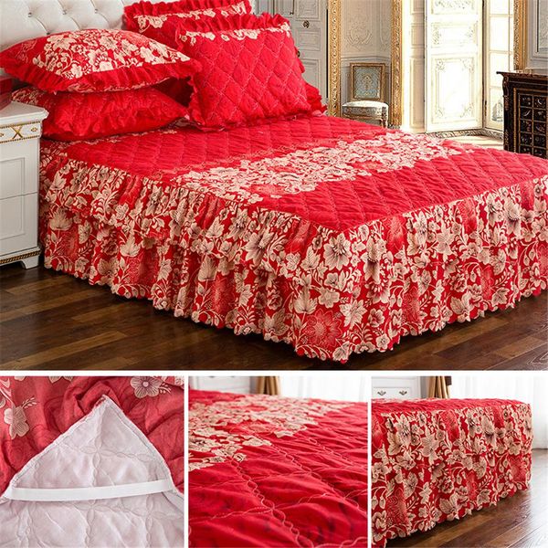 thickened quilted bed skirt single bed cover sheet - blooming flower pattern series
thickened quilted bed skirt single bed cover sheet - blooming flower pattern series