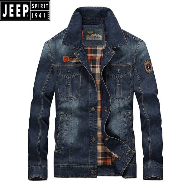 mens autumn denim jacket thin section turn-down collar casual coat solid loose jacket, Black;brown
mens autumn denim jacket thin section turn-down collar casual coat solid loose jacket, Black;brown