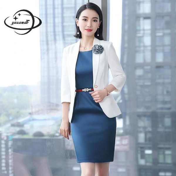 yauamdb women dress suits 2018 spring autumn s-4xl polyester female clothing set blazer+dress 2pcs appliques ladies clothes 133, White;black
yauamdb women dress suits 2018 spring autumn s-4xl polyester female clothing set blazer+dress 2pcs appliques ladies clothes 133, White;black