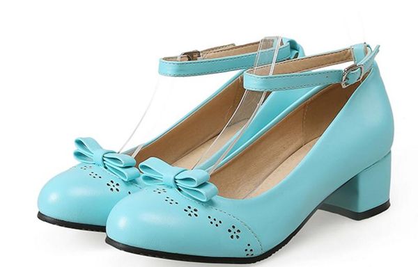 send bowknot coarse heel single shoes middle heel women shoes big size shoes 44 45 46 47 48, Black
send bowknot coarse heel single shoes middle heel women shoes big size shoes 44 45 46 47 48, Black