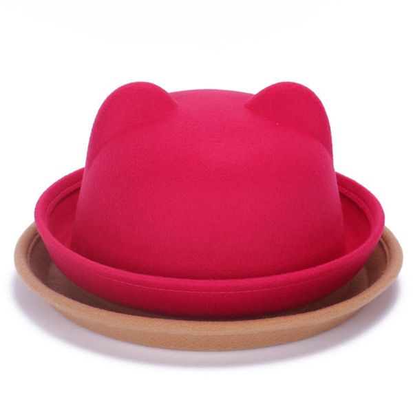 2017 new fall winter fashion wool felt women's girls fedoras hats retro vintage cat ear animal cap not deformed fedoras caps, Blue;gray
2017 new fall winter fashion wool felt women's girls fedoras hats retro vintage cat ear animal cap not deformed fedoras caps, Blue;gray