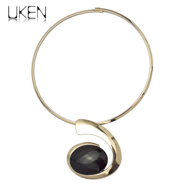 oval resin pendant torques choker necklace women alloy geometric statement necklaces 2018 fashion jewelry uken, Silver
oval resin pendant torques choker necklace women alloy geometric statement necklaces 2018 fashion jewelry uken, Silver