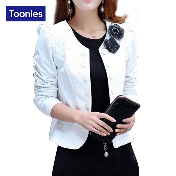 wholesale-2017 autumn long sleeve double breasted blazer suit womens coat short back bow blazers flower appliques formal office lady, White;black
wholesale-2017 autumn long sleeve double breasted blazer suit womens coat short back bow blazers flower appliques formal office lady, White;black