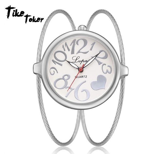 tike toker,watch women dress bracelet watch fashion quartz wrist watch for women classic lvpai old ladies business, Slivery;brown
tike toker,watch women dress bracelet watch fashion quartz wrist watch for women classic lvpai old ladies business, Slivery;brown