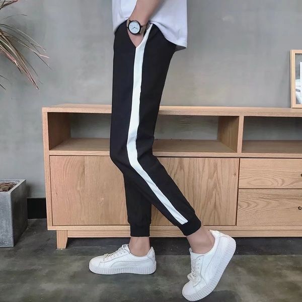 2018 summer casual male men harem pants beam foot leg teenagers student loose striped trousers black male
2018 summer casual male men harem pants beam foot leg teenagers student loose striped trousers black male