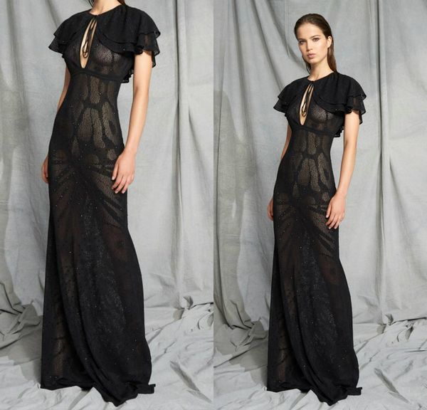 keyhole neck dresses with beads ruffles short sleeve major beading deep v sheer mermaid art deco-inspired evening dresses sweep train, Black;red
keyhole neck dresses with beads ruffles short sleeve major beading deep v sheer mermaid art deco-inspired evening dresses sweep train, Black;red