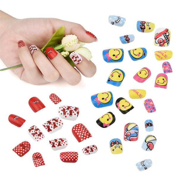 24pcs kids press-on false nails cartoon pattern full nail pre-glue for children x30314, Red;gold
24pcs kids press-on false nails cartoon pattern full nail pre-glue for children x30314, Red;gold