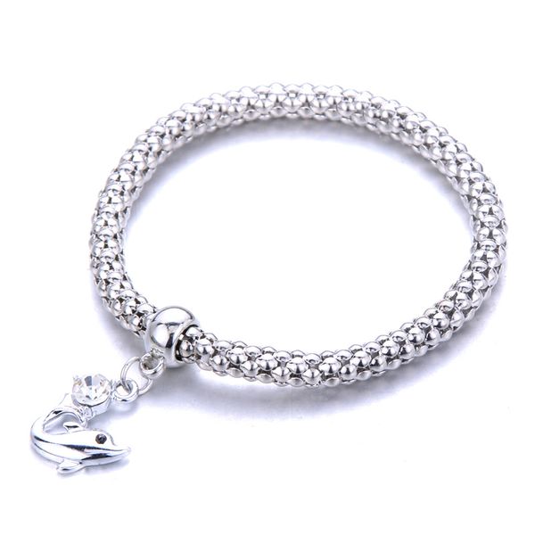 street fashion simple temperament silver color elastic popcorn chain snake chain whale pendant crystal bracelet women, Golden;silver
street fashion simple temperament silver color elastic popcorn chain snake chain whale pendant crystal bracelet women, Golden;silver